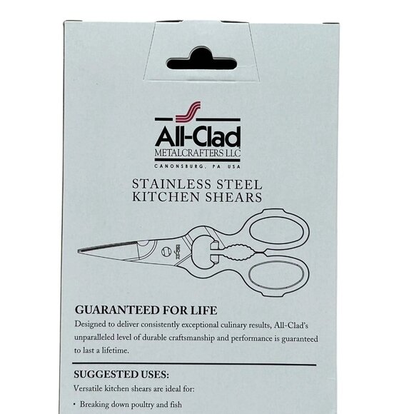 ALL-CLAD Stainless Steel Kitchen Shears Heavy-duty Design for Long-Lasting Durab - Picture 5 of 8